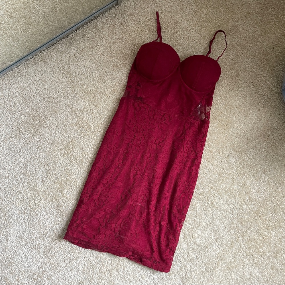 Charlotte Russe Red Lace Dress